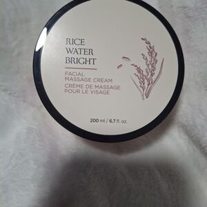 Rice Water Bright Facial Massage Cream - Black and White